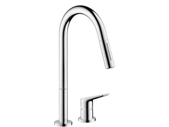 Hansgrohe Wastafelmengkraan Citterio M 2-gaats batterij uittrekdouche, verchroomd, 34822000