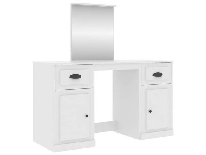 SARA@Meuble cosmétique/ Coiffeuse - KENNETH - avec miroir blanc 130x50x132 5 cm HO77462