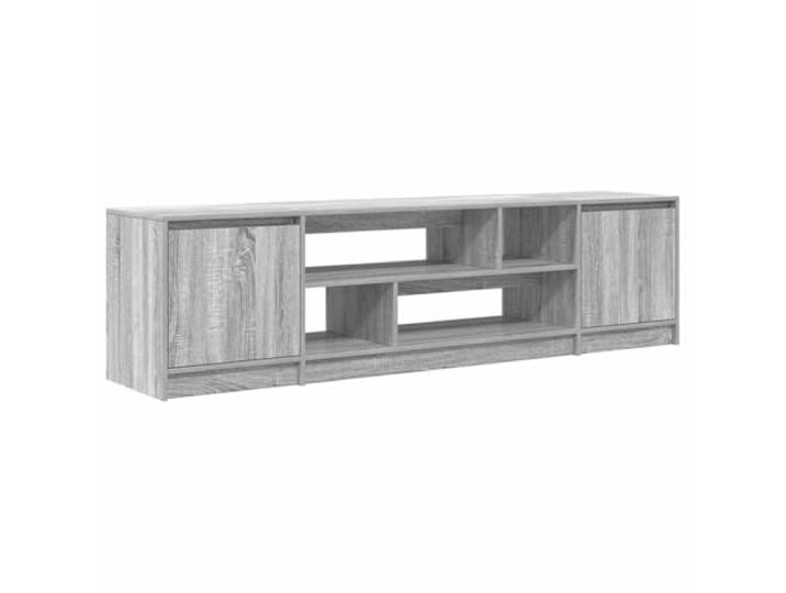 GHVBNMF TV-Schrank Grau Sonoma 188,5x41x50 cm Holzwerkstoff Lowboard Geräumiges TV Lowboard mit 2 Türen und Fächern aus Holzwerkstoff für Ordnung im Wohnzimmer oder Schlafzimmer.