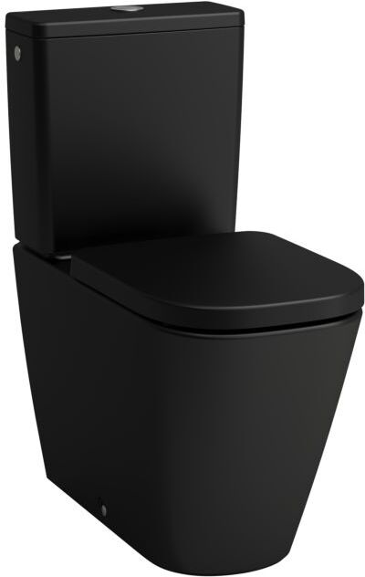 Laufen Meda Stand-WC-Kombination H8241117160001 36x68cm, spülrandlos, schwarz matt