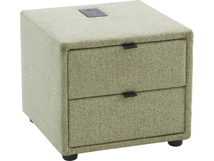 Nachtkonsole JOCKENHÖFER GRUPPE Larre , grün (grün 432, 13), B:44cm H:39cm T:44cm, Sideboards, Nachtkonsole, mit induktiver Lademöglichkeit sowie USB-A und USB-C Ladeport