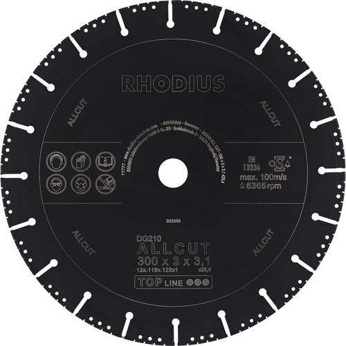 Rhodius DG210 ALLCUT 303366 Diamanttrennscheibe 1St.