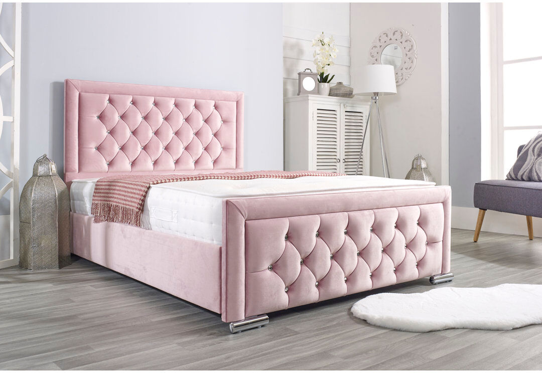 Wayfair Sleep Pontmain Upholstered Bed Frame Kingsize (5')