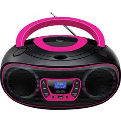Denver TDB-212P CD-Radio DAB+, DAB, FM AUX, USB, Bluetooth®, CD Schwarz, Pink 111141900040