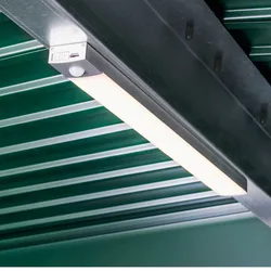 Hörmann Ecostar LED-Magnetlampe mit Bewegungssensor für EcoStar Gerätehäuser,silber,