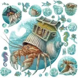 AUFKLEBER 60x63 cm Krebsgeschichte