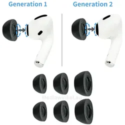Comply Foam Tips (Apple AirPods Pro (1st Gen.), Apple AirPods Pro (2nd Gen.)), Kopfhörer Ersatzteile, Schwarz