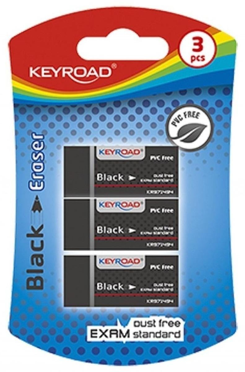 Guma KEYROAD, zwart, 3 stuks