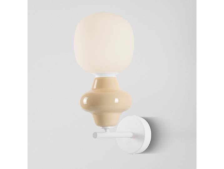 Wandleuchte Clio Ø 15cm Beige/Beige Keramik, Opalglas, Aluminium LED G9