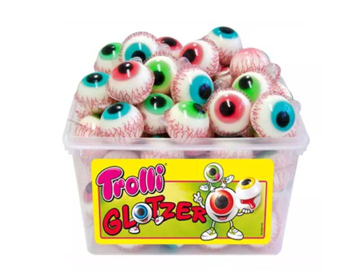 Trolli Glotzer Bonbons gélifiés yeux de fruits avec fourrage acidulé 60 pcs 1,128 g