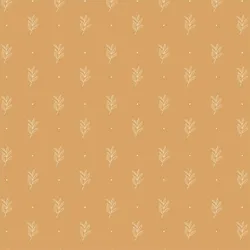 IB Laursen Papier Serviette mit Blattmuster 50er, 40 x 40 cm, mustard