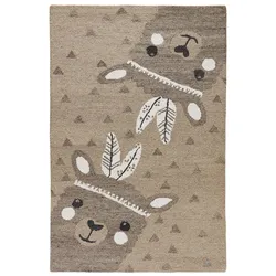 HANDTUFTTEPPICH Natur Kids - Kinderteppich mit Alpaca Design 140 x 200 cm