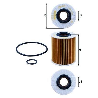 MAHLE Ölfilter ox413d1 Filtereinsatz 82mm für TOYOTA LEXUS