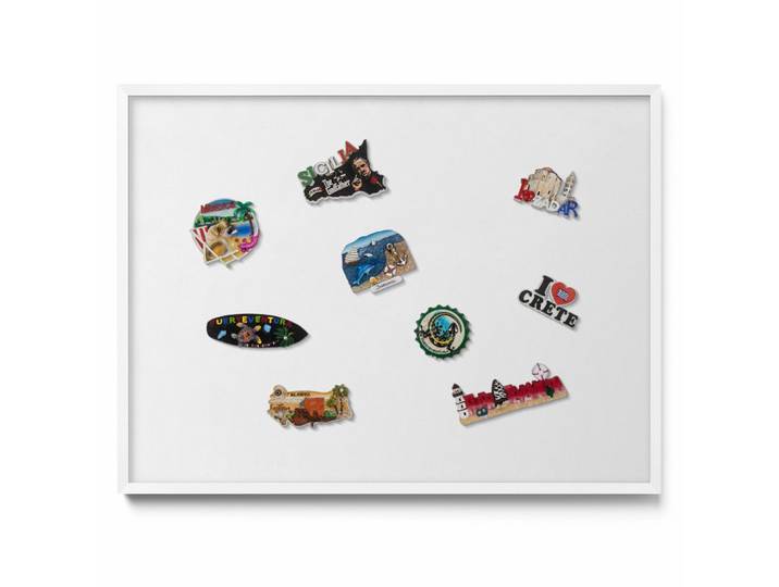 MAGNETTAFEL 80x60 cm weißer Rahmen – Farbe Weiß