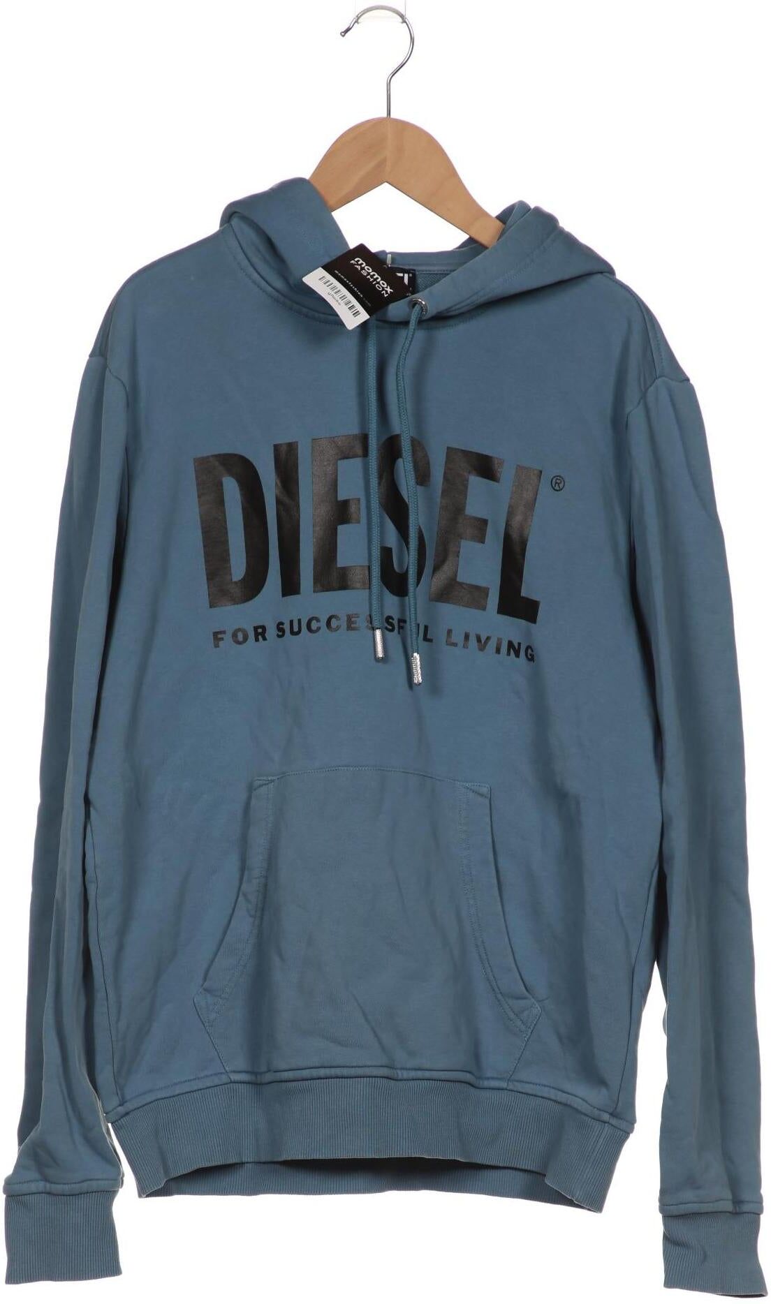 Diesel Herren Kapuzenpullover, Blau, Gr. M, Baumwolle - Second Hand