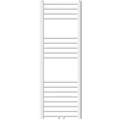 LuxeBath Badheizkörper Iron EM 600×1600 mm Anthrazit, Seitenanschluss Eck-Wand, Thermostat, Design Heizkörper Handtuchtrockner Heizung