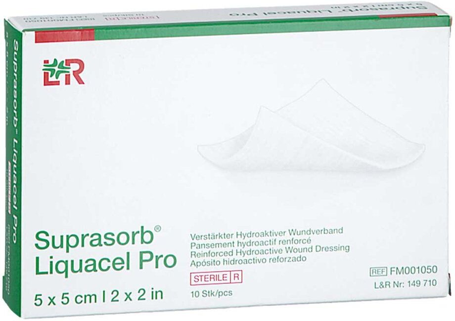 Suprasorb Liquacel Pro 5x5 cm Kompressen