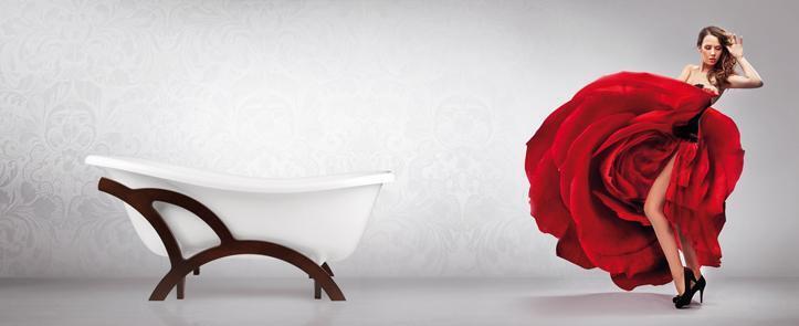 Exclusive Badewanne Weiß Bade Wannen freistehende Acrylwanne Design Wanne Bad