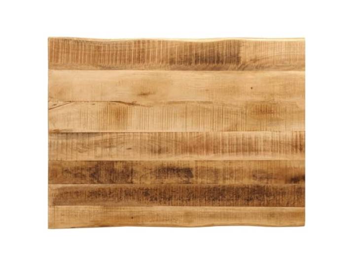 Favemtsl Tischplatte 80x60x3,8 cm, Mango Massivholz mit Baumkante Rustikales Unikat für Esszimmer oder Büro: Natürliche Waldkante und Maserung werten jedes Gestell stilvoll auf.