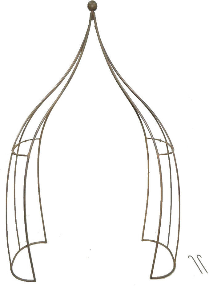 Dakota Fields Trish 120cm W x 25cm D Iron Arbour in Rustic Rustic 210cm H X 120cm W X 25cm D
