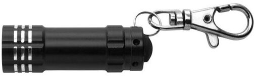 Lampe personnalisable porte-clés torche de poche Anna métal aluminium plastique noir
