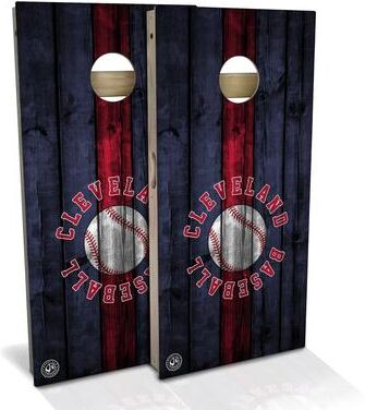 Skip's Garage Cleveland Baseball Outdoor Cornhole Board Set