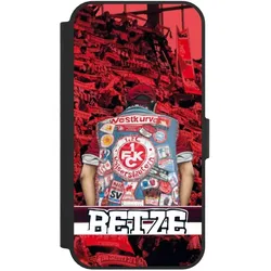 Nivocase Klapphülle für Apple iPhone 17e Handyhülle aus Kunst Leder NIVOflip schwarz 1. FC Kaiserslautern (Apple iPhone 17e), Smartphone Hülle, Schwarz