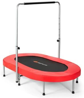 Costway 2-Person Foldable Mini Kids Fitness Rebounder Trampoline-Red
