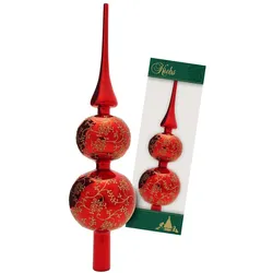 Krebs Glas Lauscha, Christbaumschmuck, Baumspitzen aus Glas 33 cm