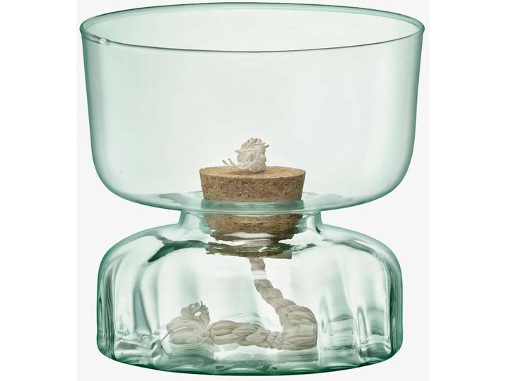 LSA International Vase Canopy klar Glas/Kork D 14.3 cm H 12.9 cm - Vase