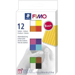 FIMO 12er-Pack Modelliermasse »Fimo soft - Materialpackung Basic« mehrfarbig