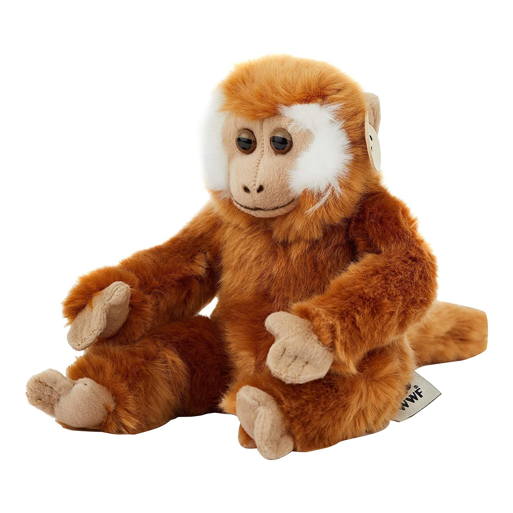 WWF Plüschtier - Affenbaby hellbraun (23cm) lebensecht Kuscheltier Stofftier Affe Äffchen