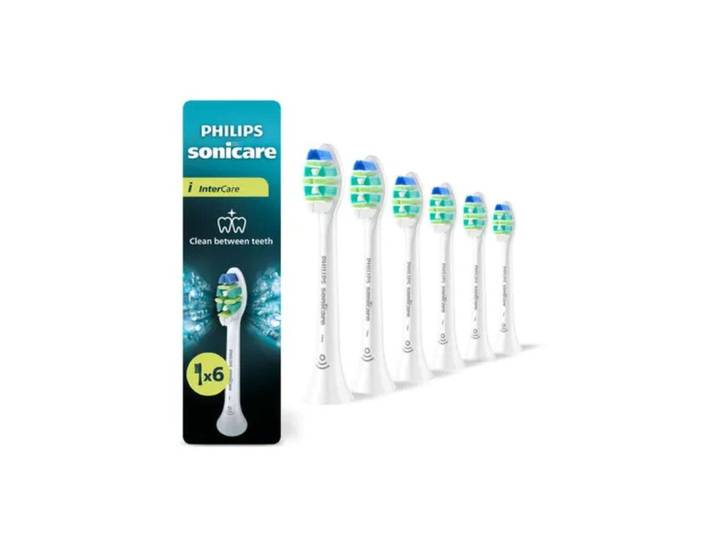 Têtes De Brosse De Remplacement Philips Sonicare Intercare Hx9006/87 Blanches Lot De 6 Médium