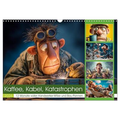Kaffee, Kabel, Katastrophen (Wandkalender 2026 DIN A3 quer), CALVENDO Monatskalender