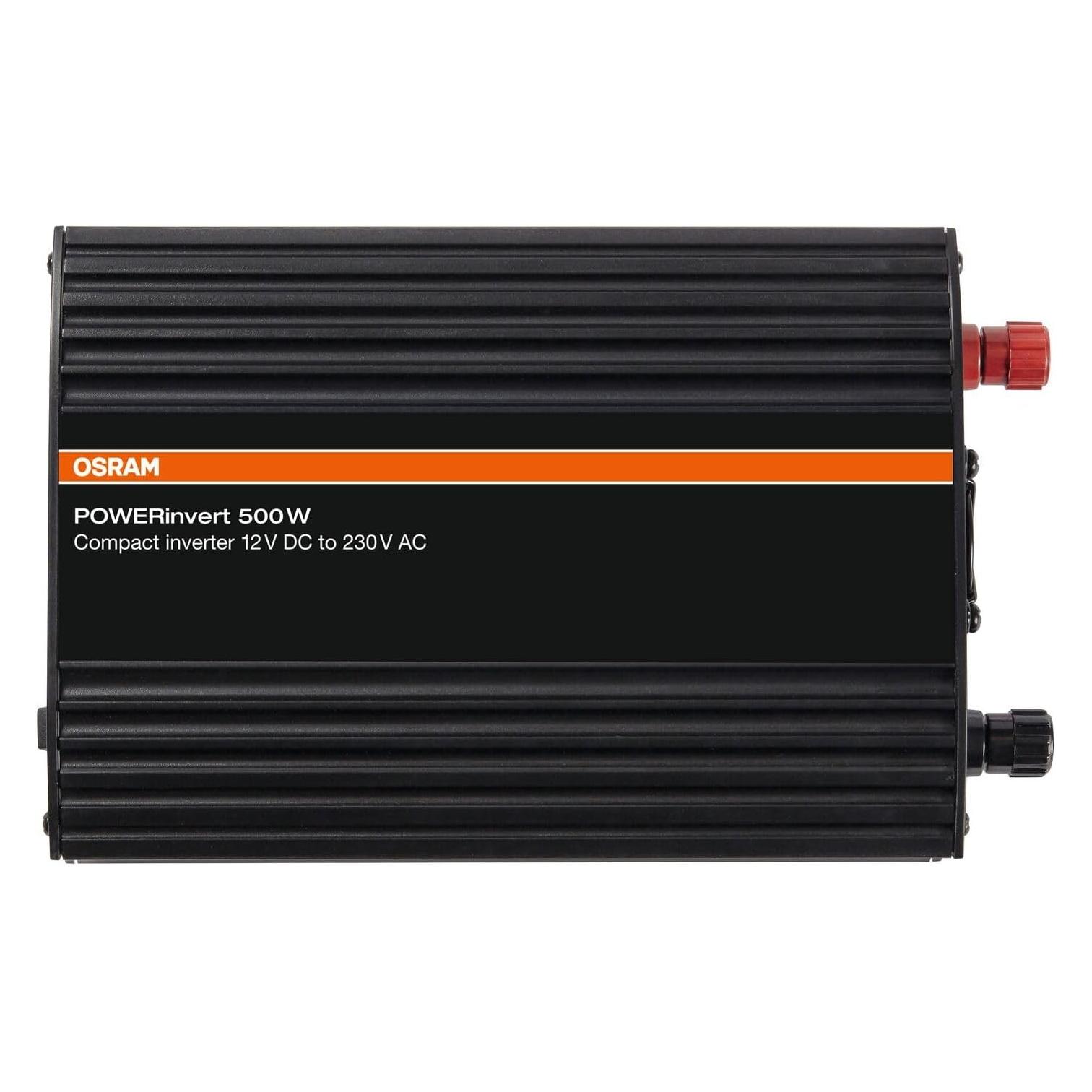 Osram POWERinvert Modified Sine Wave Inverter 12V DC 500W (OEINVU500)