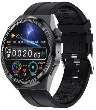 CaseAndConnect PG3 Pro Smart Watch With Bluetooth Calling Smartwatch NFC Health Fitness Tracker black