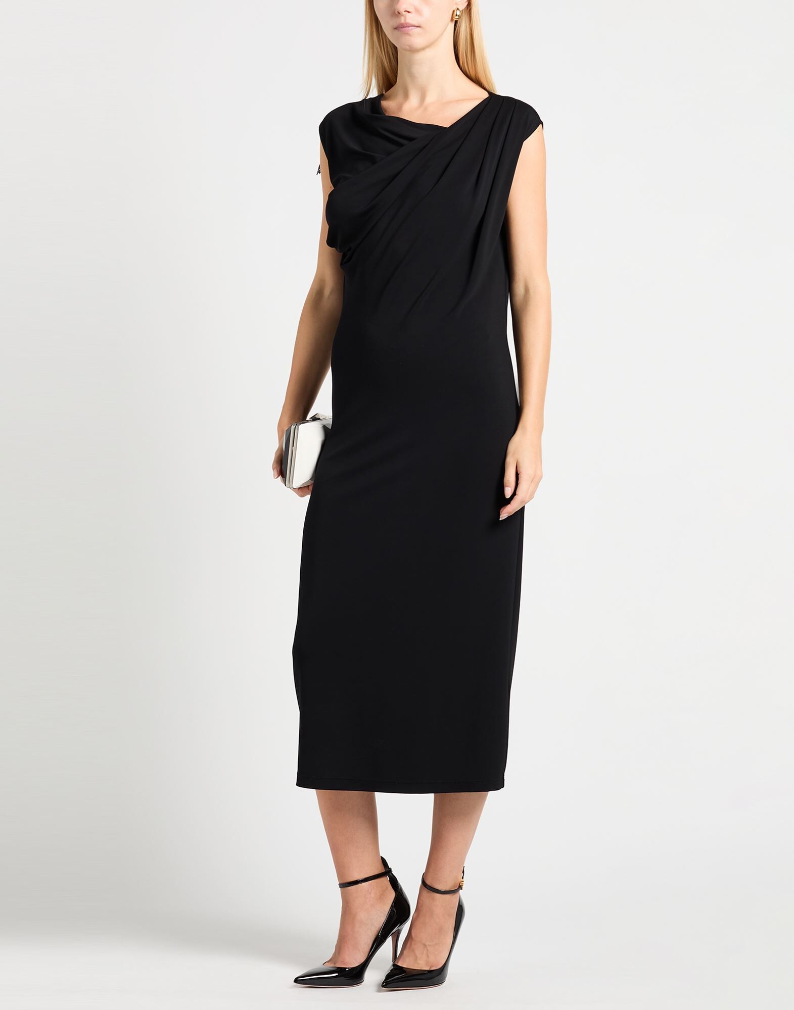 Brand Unique Vestido midi Mujer Negro 2 Mujer