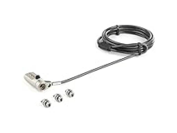 StarTech Câble Antivol Universel 3-en-1 pour PC Portable, 2m, Nano Wedge