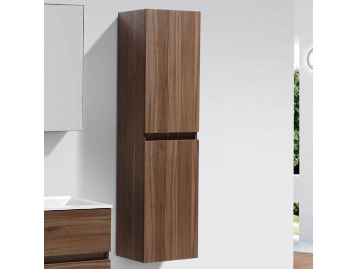 Grande armoire de rangement SIENA hauteur 150 cm noyer 40 cm