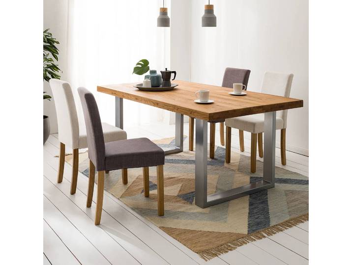 Esstisch Mar del PlataWOOD 160 x 100 cm Braun/Beige/Braun