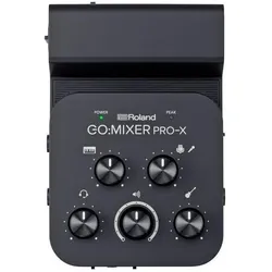 Roland GO:Mixer Pro-X Audio-Interface + Bonus In-Ear Kopfhörer, Mischpult, Schwarz, Braun