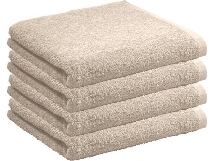 REDBEST Duschtuch Oceanside 4er-Pack Leichtfrottier beige Größe 70x140 cm