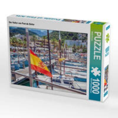 CALVENDO Puzzle Der Hafen von Port de Sóller | 1000 Teile Lege-Größe 64x48cm Foto-Puzzle für glückliche Stunden