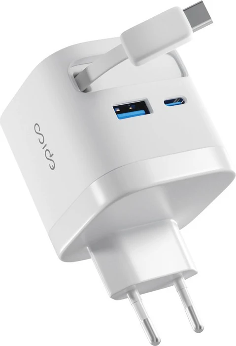 Epico UltraBoost GaN-Ladegerät EA65c 65 W mit ausziehbarem Kabel - weiß