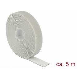 Delock 18280 Klett-Kabelmanager zum Bündeln (L x B) 5 m x 20 mm Grau 1 St.