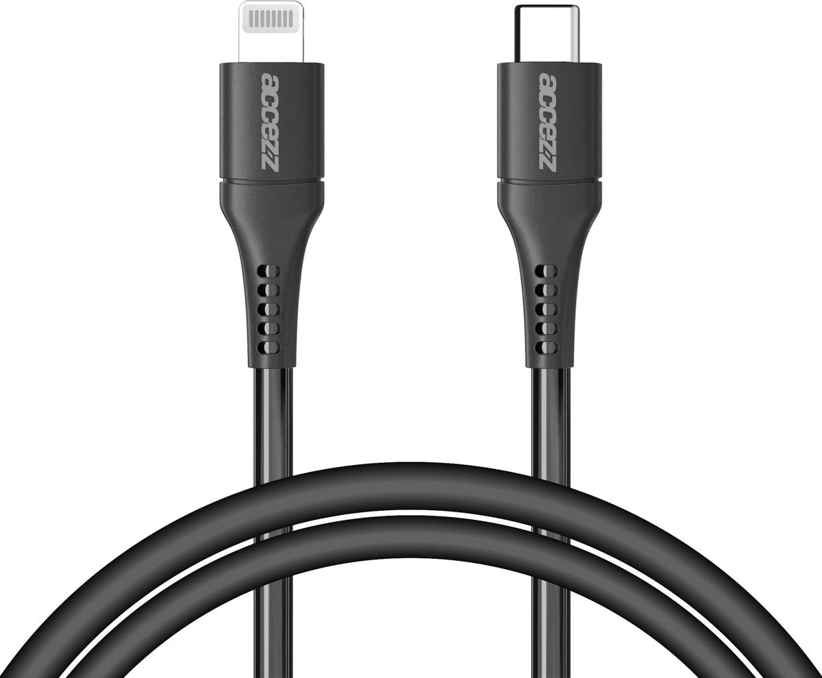 Accezz Lightning naar USB-C kabel - MFi certificering - 1 meter - Zwart