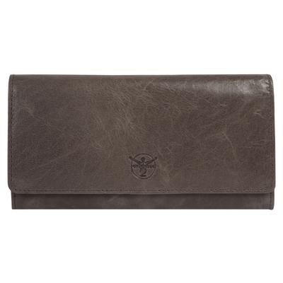 Geldbörse CHIEMSEE "CHIEMSEE Damen echt Leder", Damen, grau (taupe), Leder, unifarben, Kleinlederwaren, echt Leder