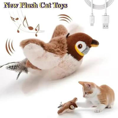Inspired Living ChirpBird Interactive Cat Toy Hanging Sound Bird Teaser With Catnip For Indoor Cats flapping Bird
