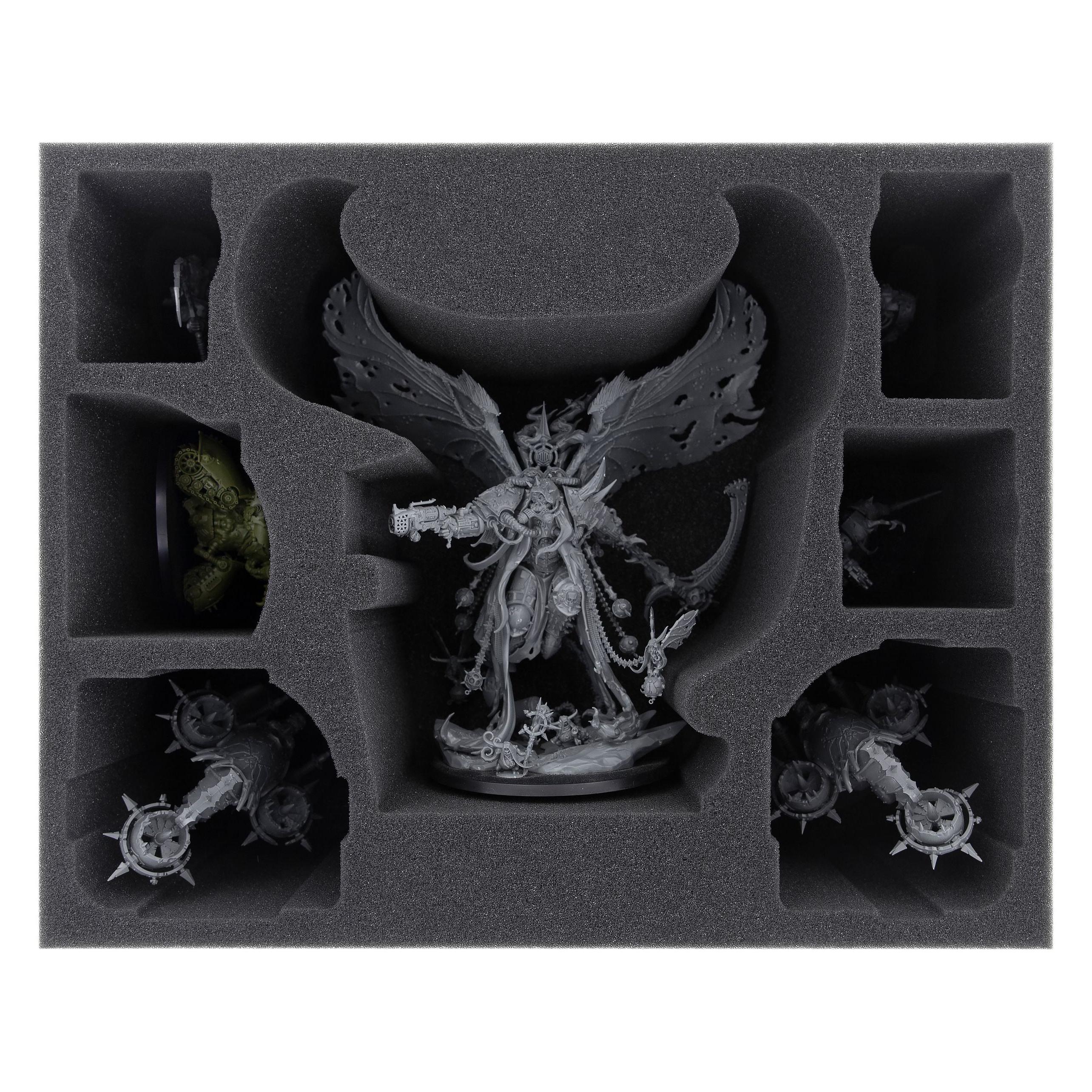 Feldherr FSMEES120BO - Schaumstoffeinlage für Mortarion + Foetid Bloat-drone + 4 Miniaturen (Schaumstoff) (FSMEES120BO)
