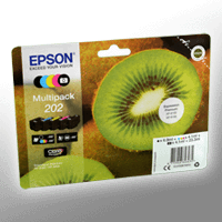 5 Epson Tinten C13T02E740 Multipack KCMY PBK 202